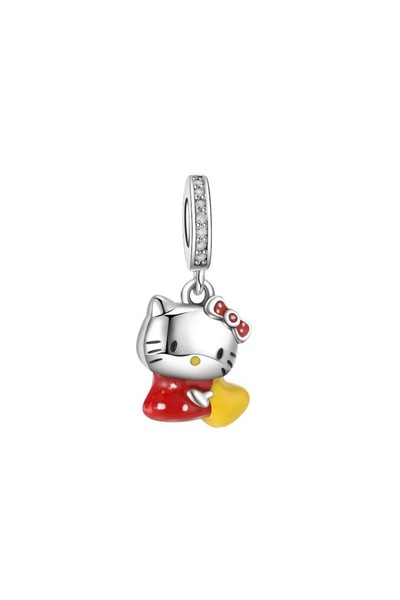 Choice29 B3034diao Kawaii Sanrio Hello Kitty Kuromi Melody 925 Silver Charm B...
