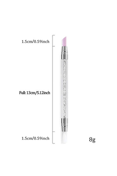 Choice JETTING 1 Pcs 【ZYAL-1】1 Pcs Double End Multi-functional Silicone Nail ...