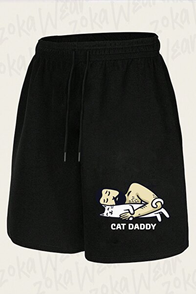 ZOKAWEAR Unisex Cat Daddy Design Printed Shorts