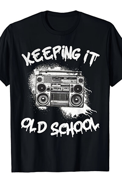 BASEPULSE Men's Vintage Retro Boombox Graphic T-Shirt - Oversized 3X Fit Heav...