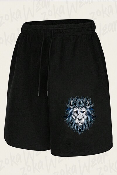 ZOKAWEAR Unisex Back Printed Lion Design Printed Shorts