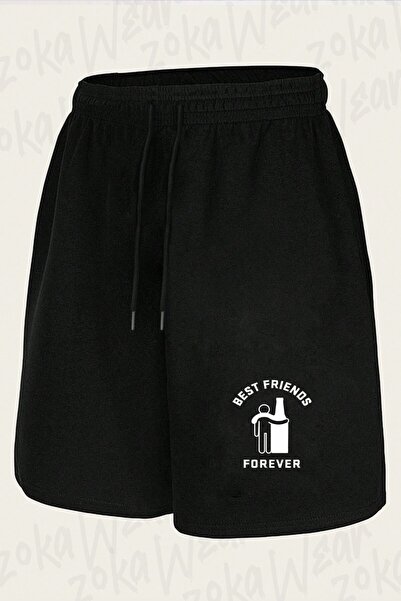 ZOKAWEAR Unisex Σορτς με στάμπα με το σχέδιο My Best Friend Beer