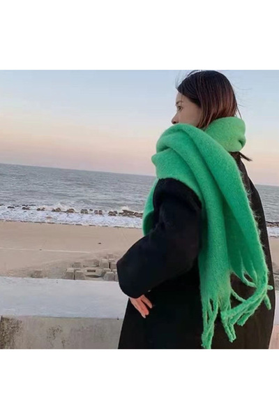 Choice5 XW12A-70 2024 New Soft Winter Cashmere Scarf Solid Color Warm Long Ta...
