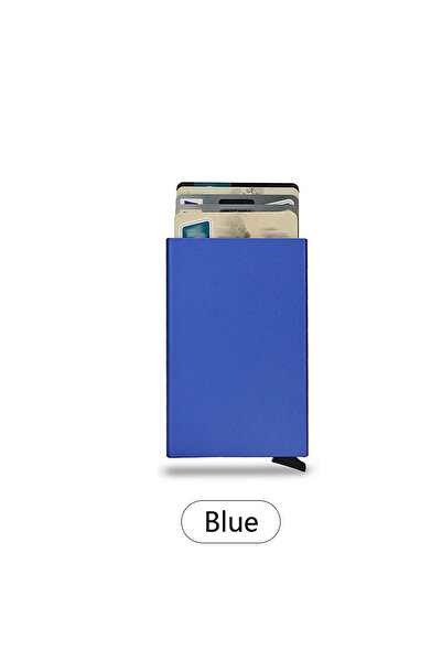 Choice1 AB024-Blue0 Fashionable Slim Aluminum RFID Blocking Business Card Hol...