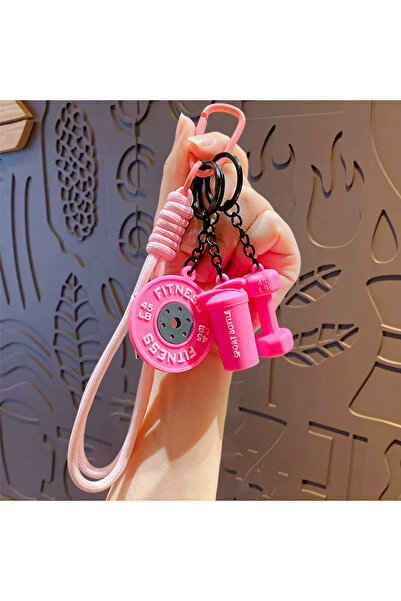 Choice15 pinkstyle2 Hand-Woven Fitness Car Key Ring Anti-Lost Gym Lover Keych...