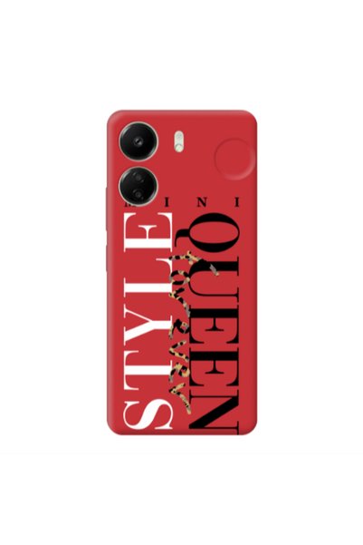 Other Xiaomi Redmi 13C Mini Quen Forever Red Colored Silicone TPU Θήκη