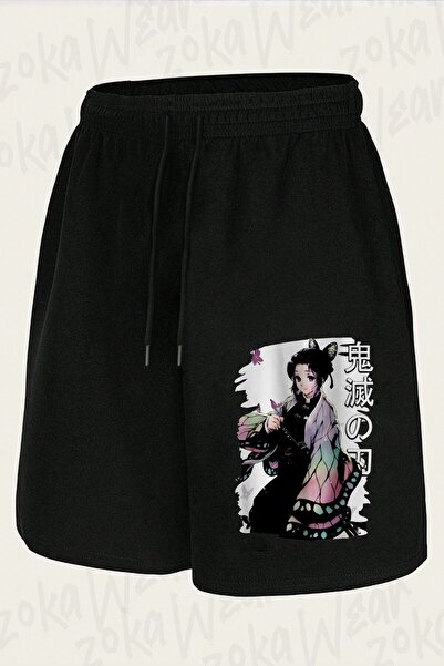 ZOKAWEAR شورت مطبوع بتصميم Demon Slayer Shinobu Kocho للجنسين