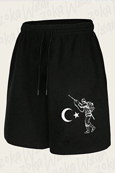 ZOKAWEAR Unisex Turkish Military Design Printed Shorts
