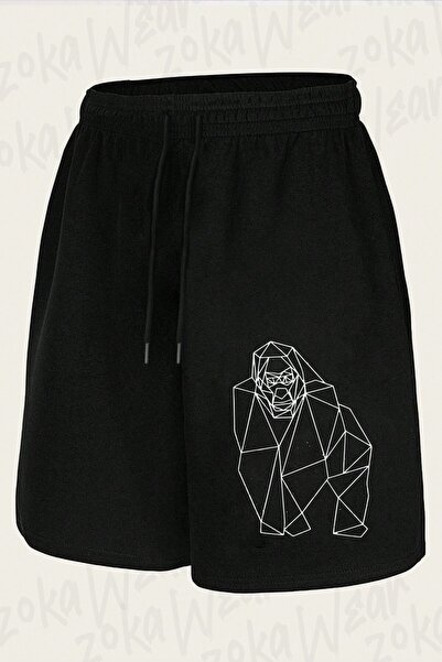 ZOKAWEAR Unisex Goril 2 Design Printed Shorts
