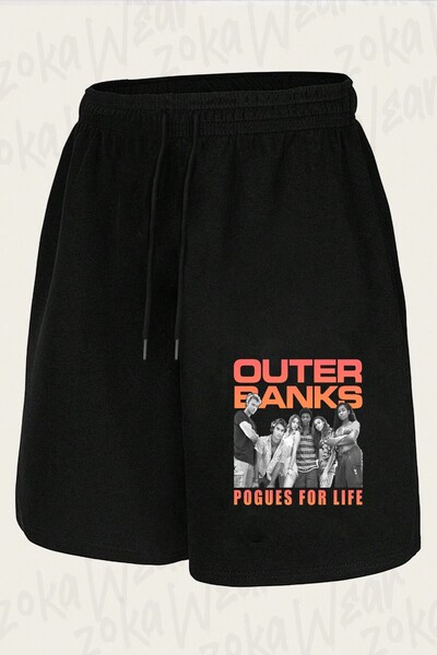 ZOKAWEAR شورت مطبوع بتصميم Outer Banks Group Shot Pogues للجنسين