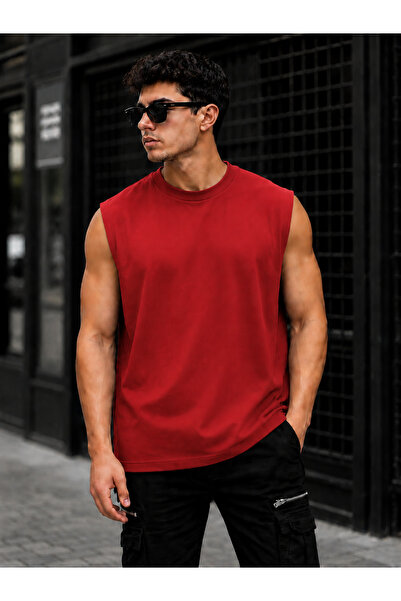 caddekombin Unisex Zero Sleeve Round Neck T-Shirt / Tshirt