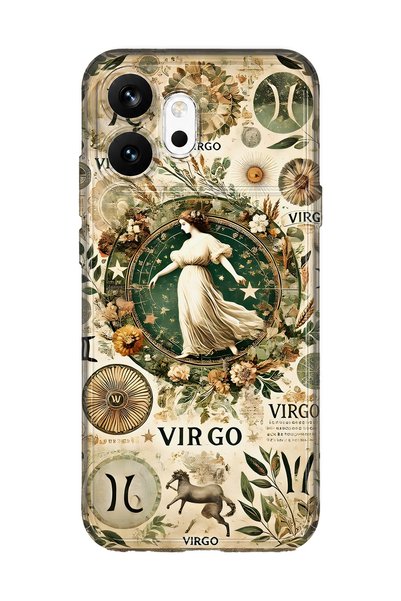 FLAMENKO Honor 600 Compatible Virgo Patterned Transparent Phone Case