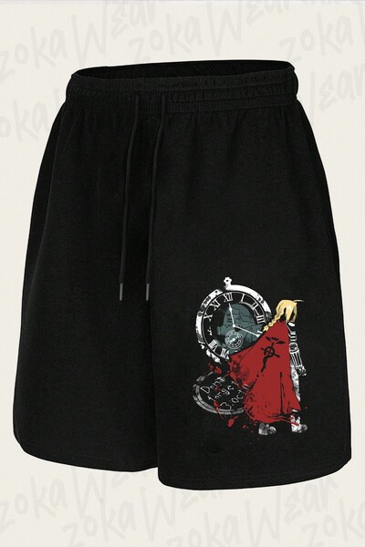 ZOKAWEAR Unisex σορτς με στάμπα Full Metal Alchemist Edward και Alphonse