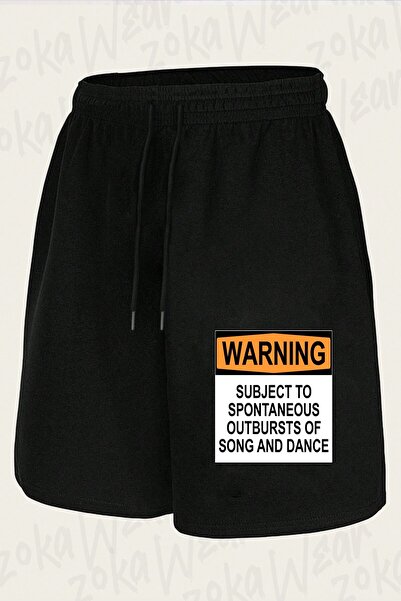 ZOKAWEAR Unisex Warning Subject to Design Printed Shorts