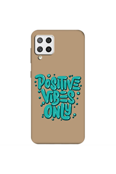 Other Samsung A42 5G Positive Vibes Only Brown Colored Silicone TPU Θήκη