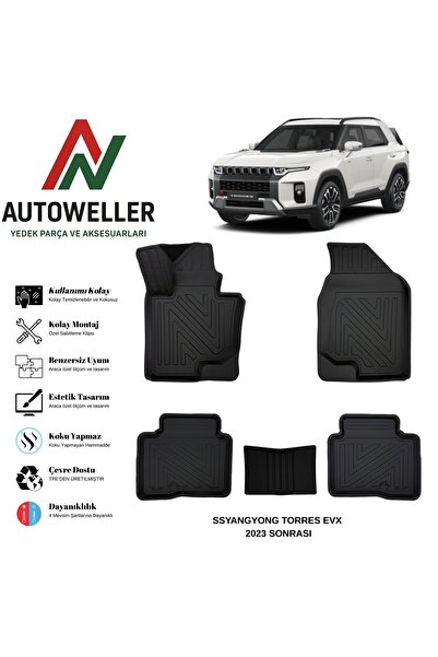 AutoWeller Ssyangyong Torres 2023 Sonrası Havuzlu Oto Elektrikli Havuzlu 3D T...