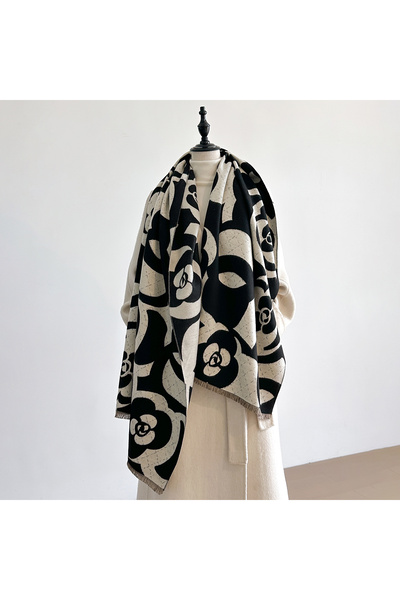 Choice3 black 2025 Luxury Brand Women's Winter Cashmere Scarf - Thick Pashmin...