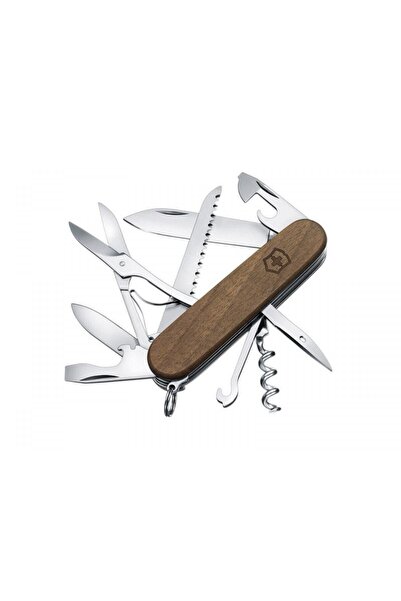 OEM Briceag Victorinox Huntsman, inoxidabil, maner din lemn de nuc, 13 functii