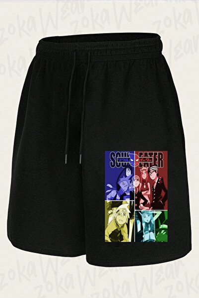 ZOKAWEAR Unisex Σορτς με στάμπα Soul Eater, Evan, Black Star, Maka Albarn