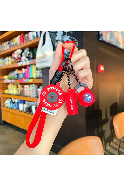 Choice1 redstyle1 Hand-Woven Fitness Car Key Ring Anti-Lost Gym Lover Keychai...