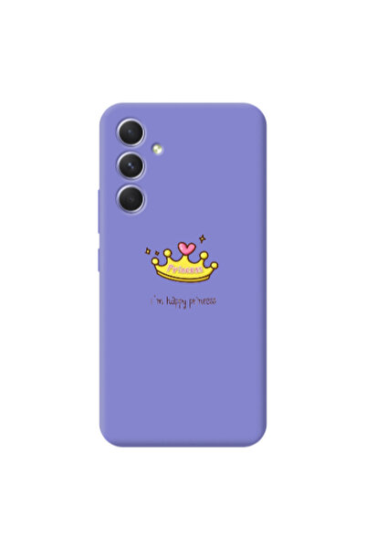 Other Samsung A56 Happy princess Purple Colored Silicone TPU Θήκη