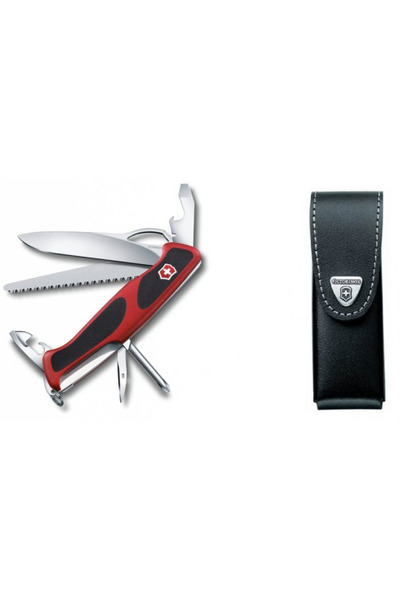 OEM Set briceag/teaca, Victorinox Delemont RangerGrip, Inox, Rosu/Negru