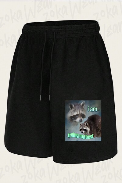 ZOKAWEAR Unisex Σορτς με στάμπα  "I Am Trying My Best Design "