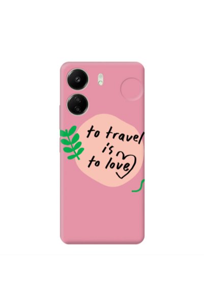 Other Xiaomi Redmi 13C To Travel is to Love Pink Colored Silicone TPU Θήκη