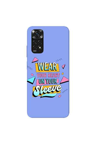 Other Xiaomi Redmi Note 11 4G Wear Your Heart Light Purple Colored Silicone T...