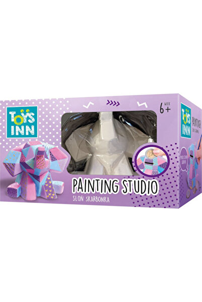 Stnux Figurină de pictat elefant-pușculiță pentru copii de 6+ ani