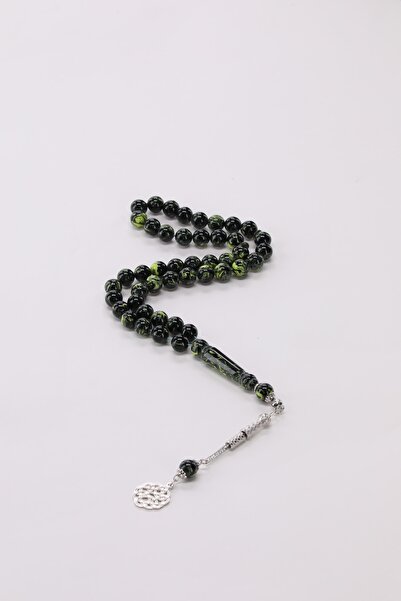 Devallo Plus Green Rosary with 45 Beads – Dark Green with Unique Color Veins,...