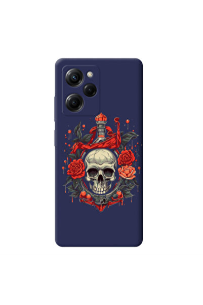 Other Xiaomi Poco X5 Pro Flower head Dark blue Colored Silicone TPU Θήκη