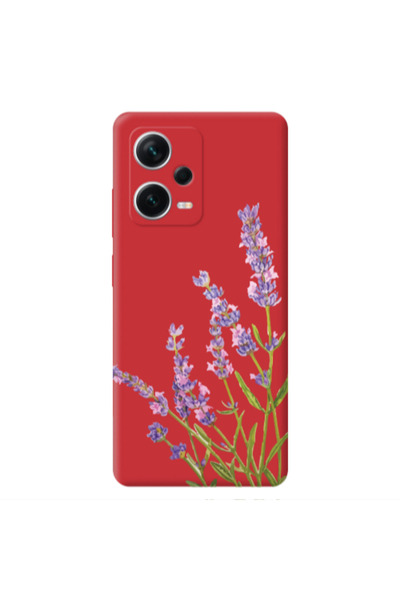 Other Xiaomi Poco X5 Flowers 8 Red Colored Silicone TPU Θήκη