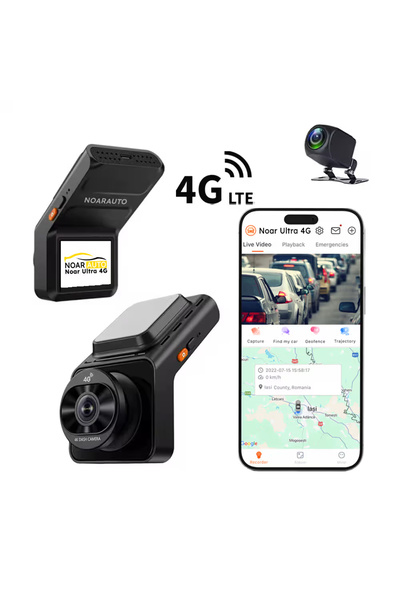 Noar Auto CAMERA AUTO 4G CARTELA SIM - NOAR ULTRA 4G, 4K + FULL HD, GPS, ACCE...