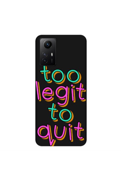 Other Xiaomi Redmi Note 12s Too Legit To Quit Black Colored Silicone TPU Θήκη