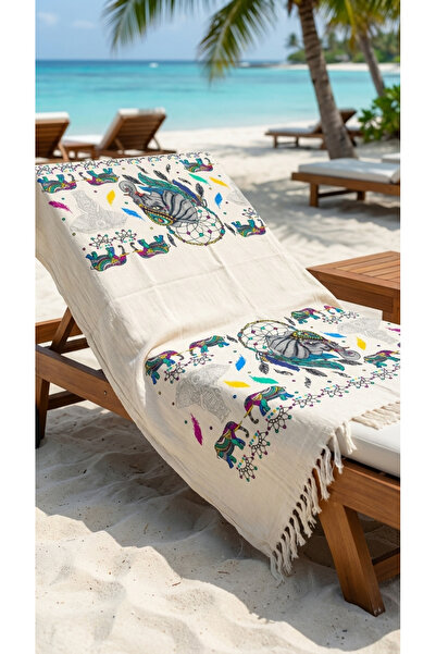 RH Rosehan 100% Cotton 4 Layer Muslin Fabric Beach Towel / Peshtemal / Bath /...