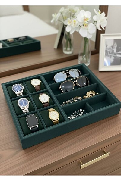 İmpala Kutu Glasses, Watch, Bracelet, Ring, Jewelry Box, Suede Fabric Covered...