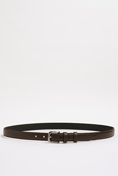 Faruk balkanas Genuine Floater Leather Buckle Thin Belt