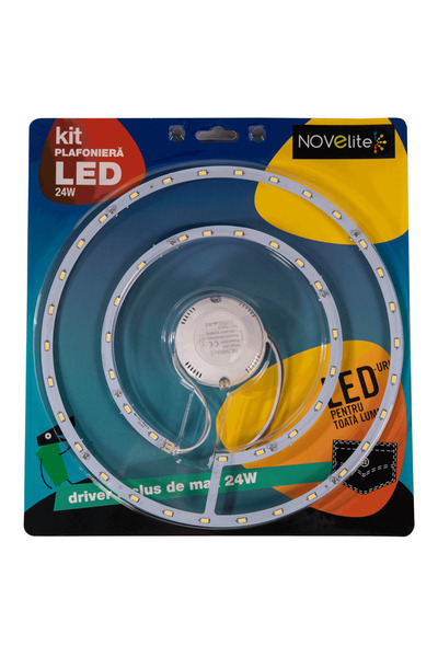 NOVELITE Комплект LED плафон 24W 2700K, NOVELITE, LED ПЛАФОН