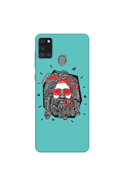 Other Samsung A21S Cool glasses Turquoise Colored Silicone TPU Θήκη