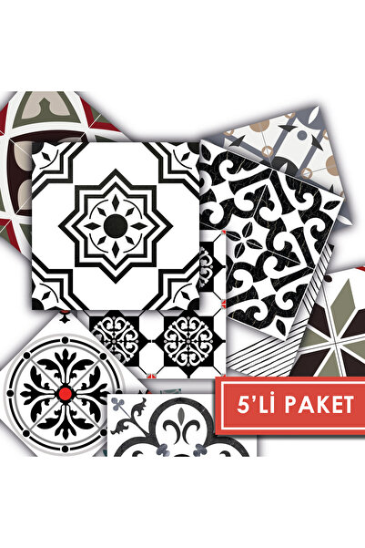 TİNK Kendinden Yapışkanlı Modern Solo Desenli Pvc Karo 10x10 Cm 5’li Paket