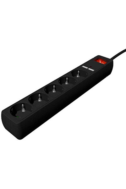 Gembird Πολύπριζο 5 θέσεων με USB-A και καλώδιο 1,5μ.
