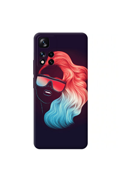 Other Xiaomi Redmi Note 11 Pro 5G Girl with glasses Transparent Silicone TPU ...