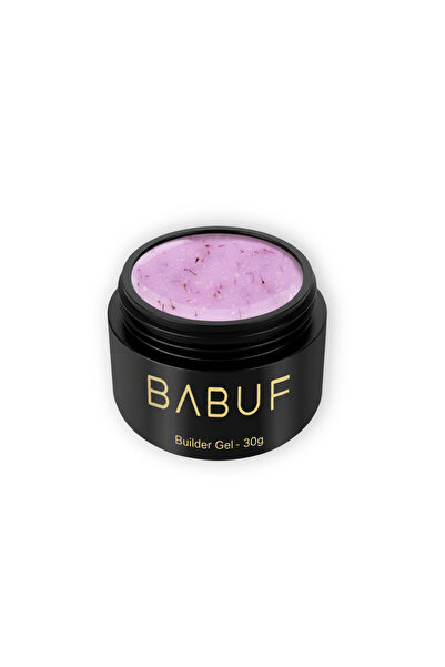 BABUF Gel UV construcție cu flori uscate Pink Petals, 30g