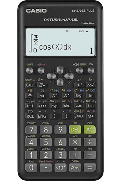 Casio Fx-570es Plus Επιστημονική Αριθμομηχανή 15 Ψηφίων σε Μαύρο Χρώμα 1 τεμά...