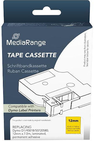 MediaRange Ταινία για εκτυπωτή ετικετών 1μ x 12χιλ. σε μαύρο χρώμα 1 τεμάχιο ...