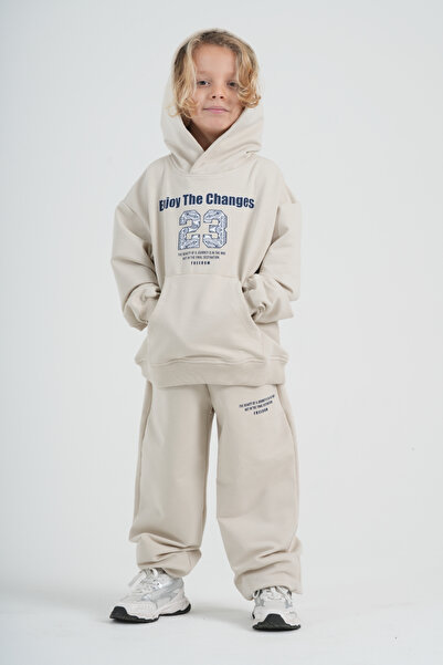 HayKids Παιδικό Unisex Σετ με φούτερ με κουκούλα με στάμπα "Enjoy The Changes...