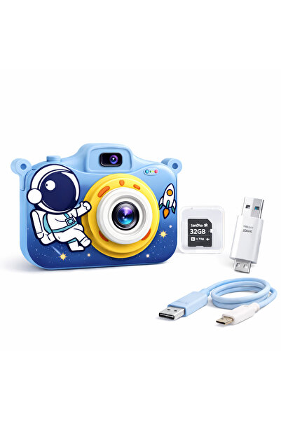 Companiero Camera Foto Copii Astronaut Blue, 48MP, Camera Duala Fata Spate, Z...
