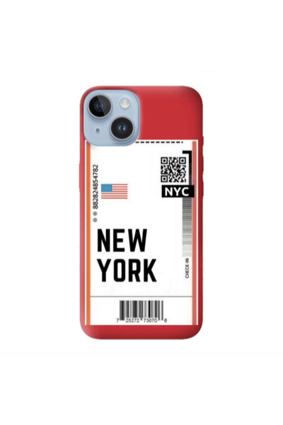 Other Apple iPhone 14 Plus New York NYC Red Colored Silicone TPU Θήκη