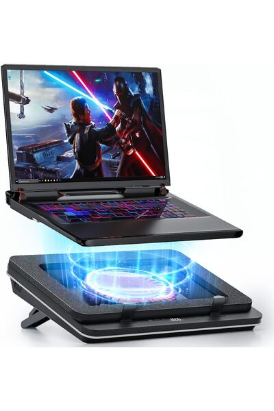 IETS Laptop Cooler GT600B0 with Adjustable Stand, Turbo System, Foam Sealing,...